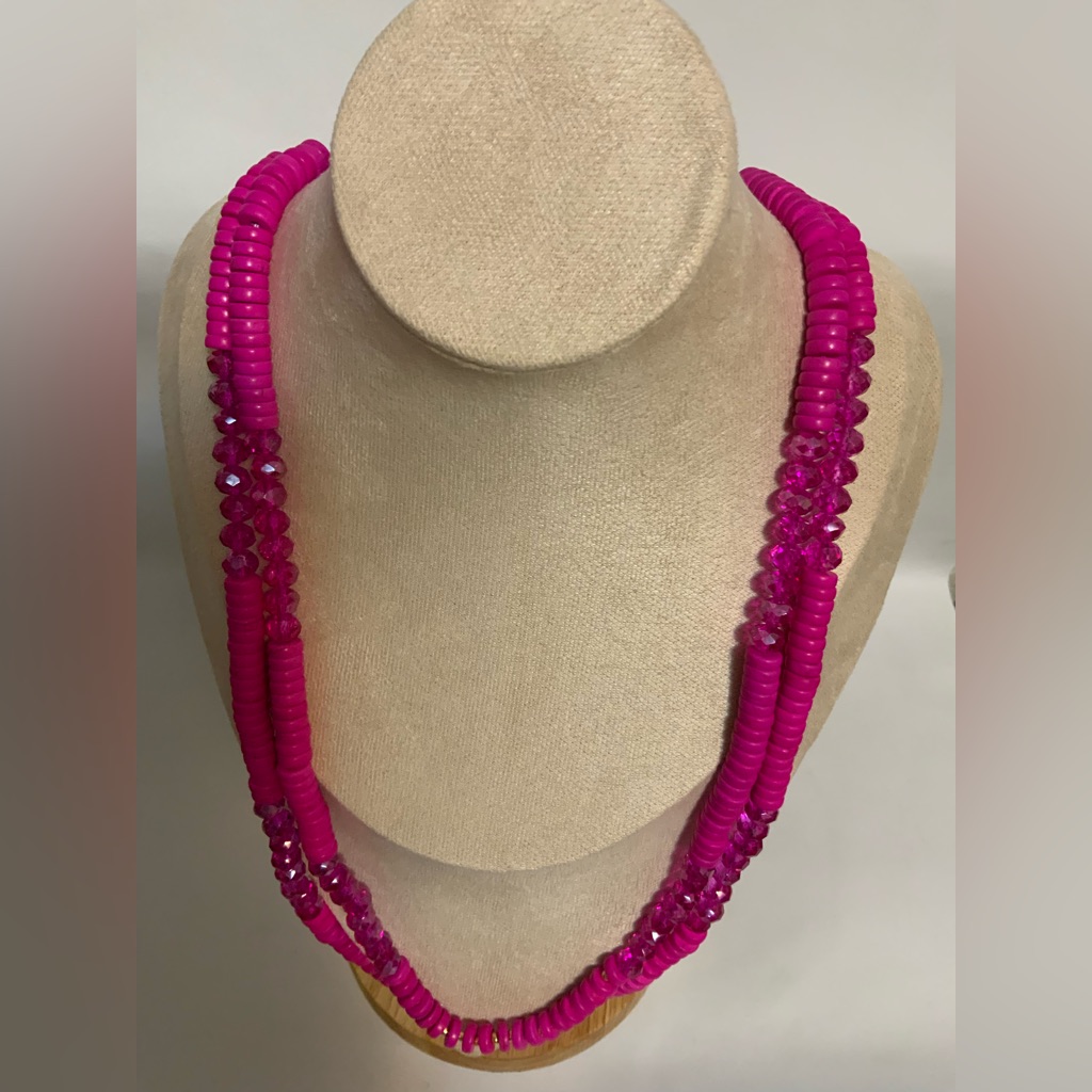 Natasha Beaded Three Row Necklace